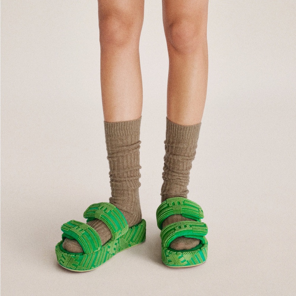 Lexi Terry Slide Sandal - Green JWPEI
